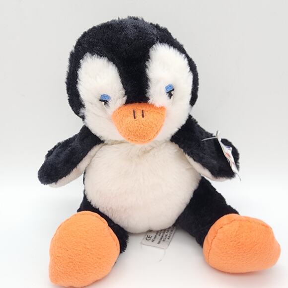 Vintage Bear Factory Penguin Plush 10" Orange Beak Feet Stuffed Animal Toy 2001 - Picture 1 of 14
